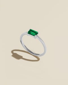 Emerald Stack in White Gold