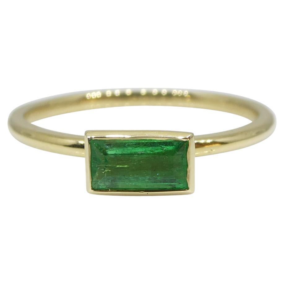 We have for you this stunning Emerald stacker ring made in 10kt Yellow gold.

This ring is made here in Canada to exacting standards and is sure to turn heads and get your friends asking 'where did you get that?', be sure to tell them you got it at