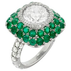 Emerald Statement 14K White Gold Pure Sophistication High Jewellery