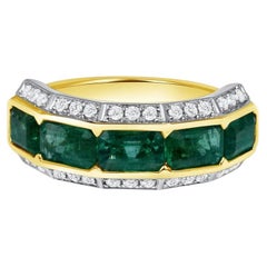 Emerald Statement 14K Yellow Gold Classic Charm Heirloom