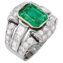 Emerald Statement 18K Gold Elegant Sparkle Heirloom