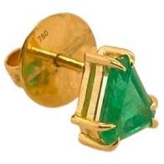 Emerald Stud Earring in 18ct Yellow Gold 0.65ct