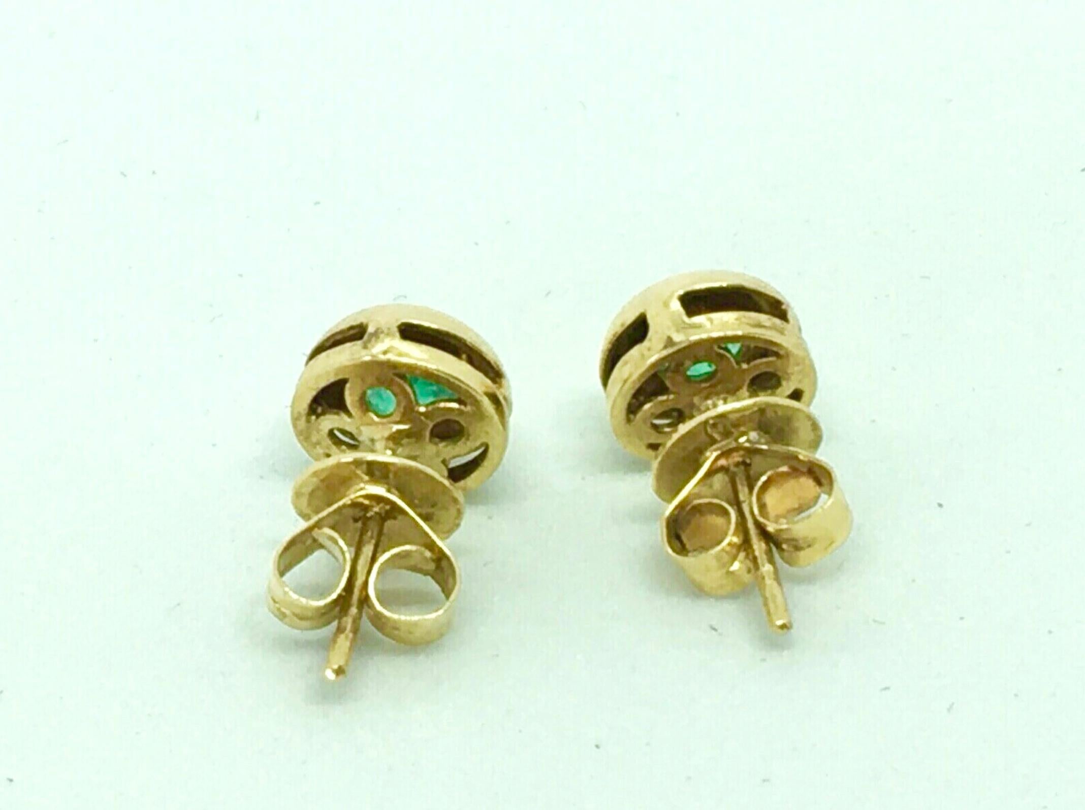 emerald earrings 18k gold