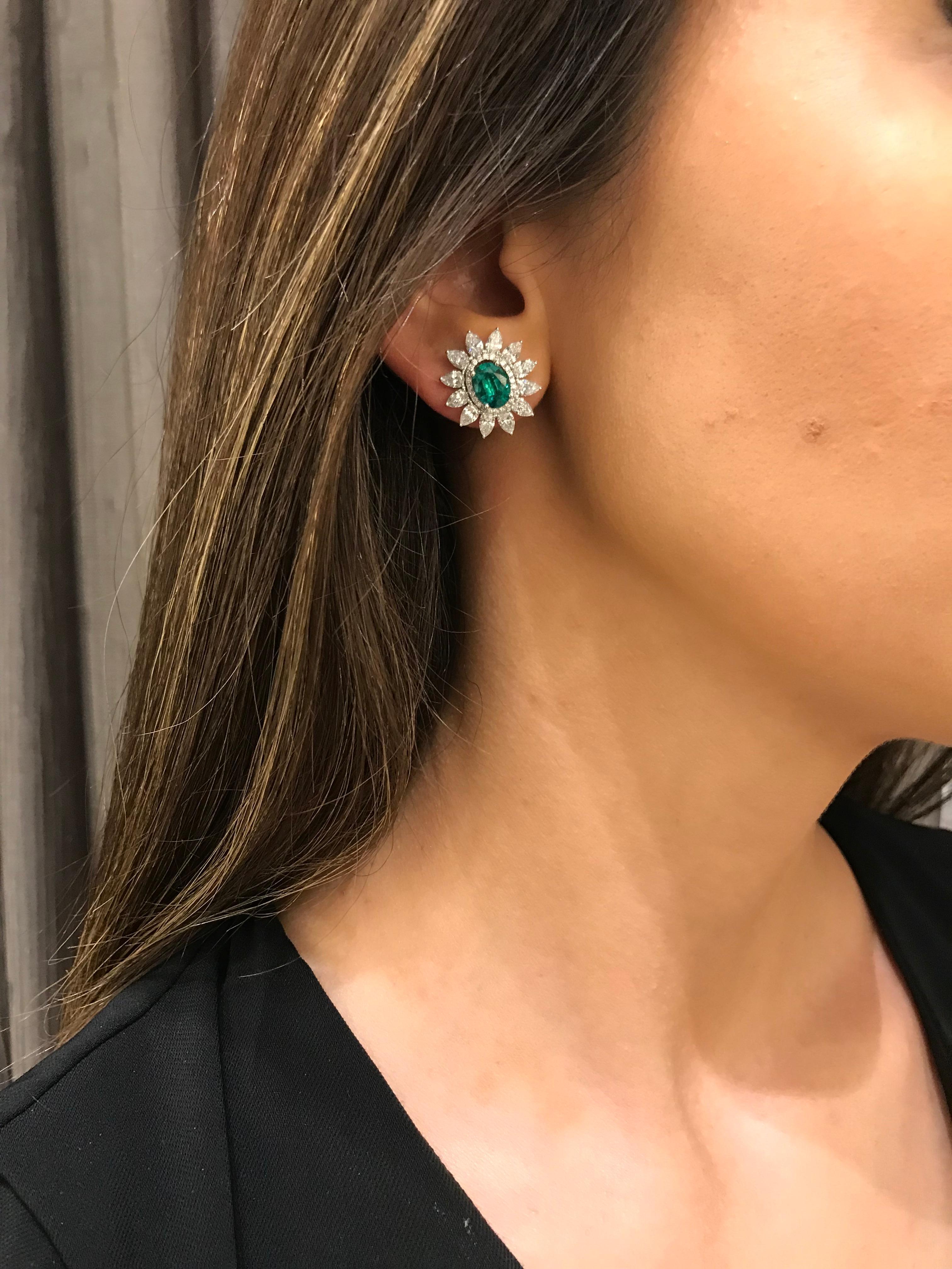 pear cut diamond studs