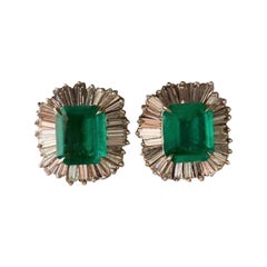 Emerald Studs with Diamond Crazy Jacket