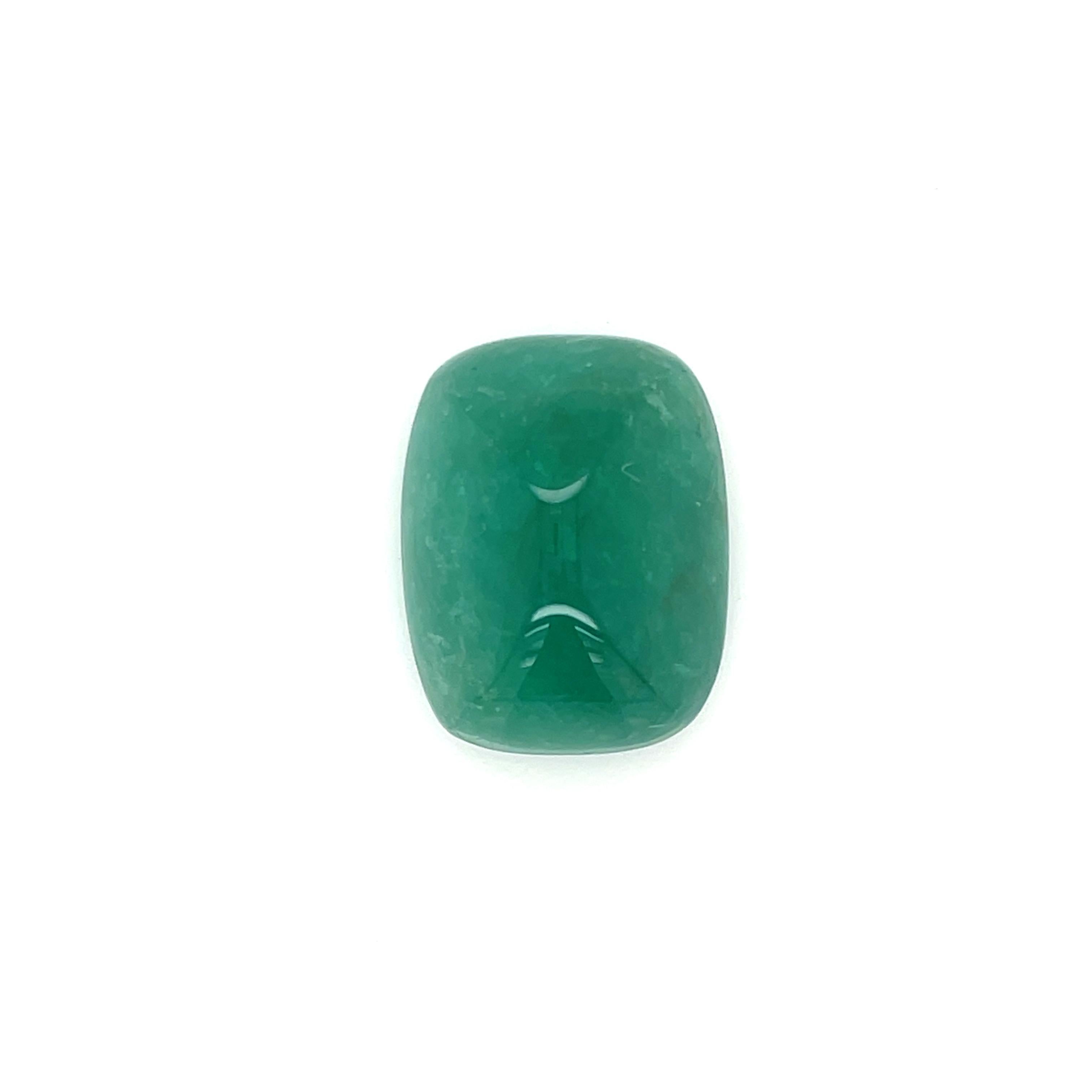da uomo o donna Smeraldo Cabochon Pan di Zucchero Cts 41.11 in vendita