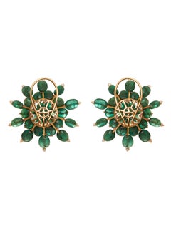 Pendientes Supernova Esmeralda en Oro de 18kt