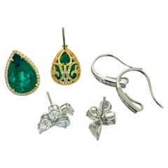 Emerald Symphony - Fine Columbian Emerald Earrings that can be worn in 4 ways