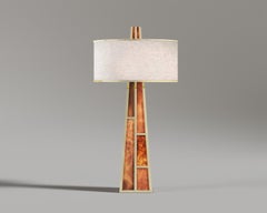 Emerald Table Lamp Wood And Polished Bronze by Palena Furniture
