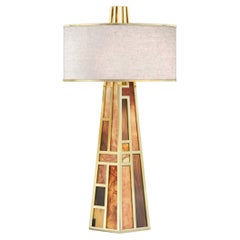 Emerald Table Lamp Wood And Polished Bronze by Palena Furniture Emerald Table Lamp Wood And Polished Bronze by Palena Furniture