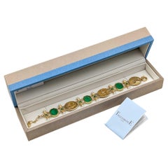 Bracciale Tagliamonte con smeraldo in oro giallo 14k