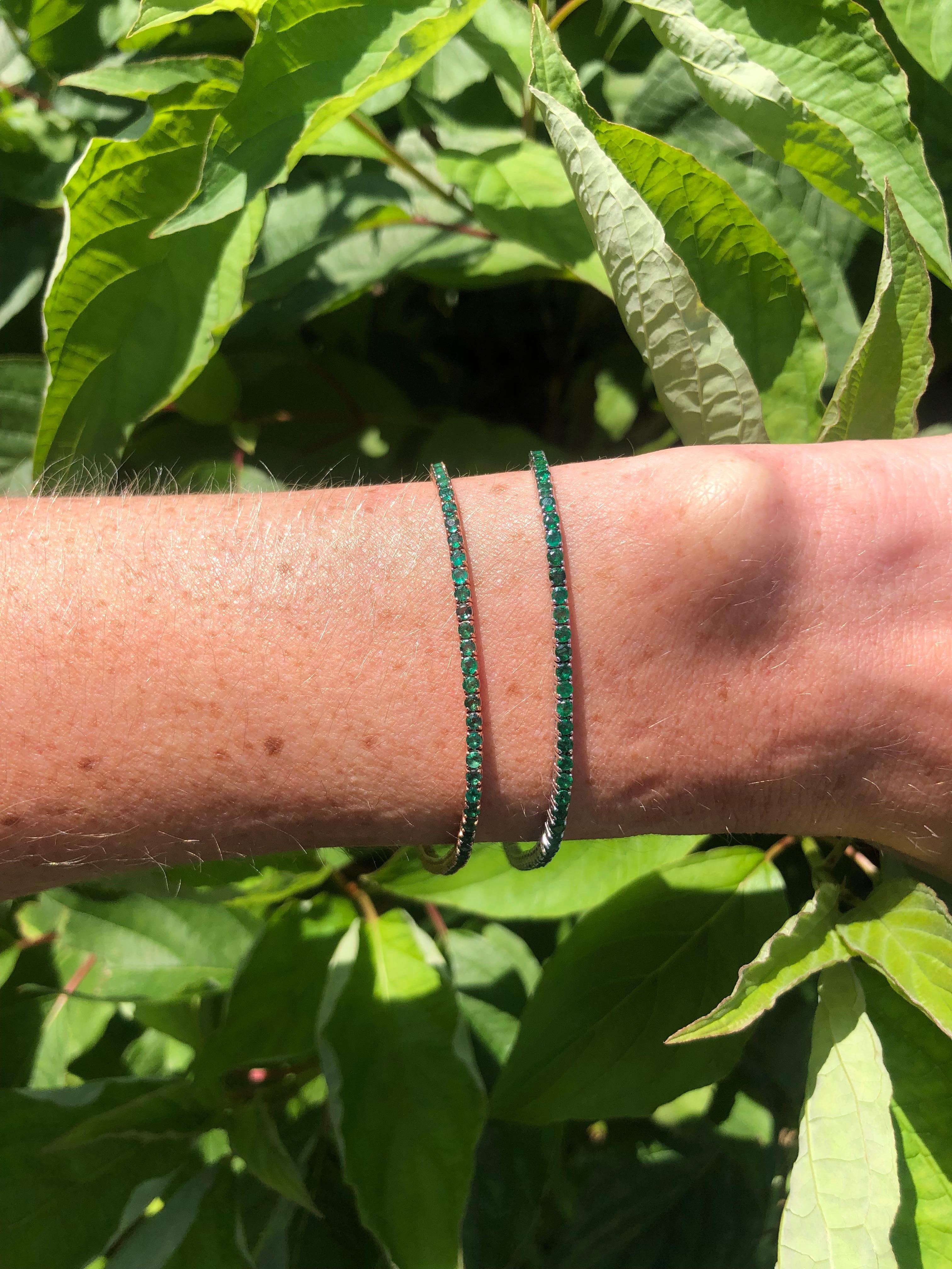 rose gold emerald bracelets