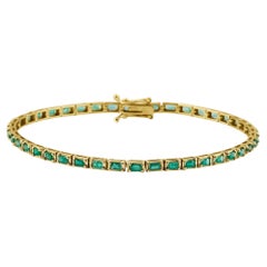 Emerald Tennis Bracelet 3.00ct Solid Gold