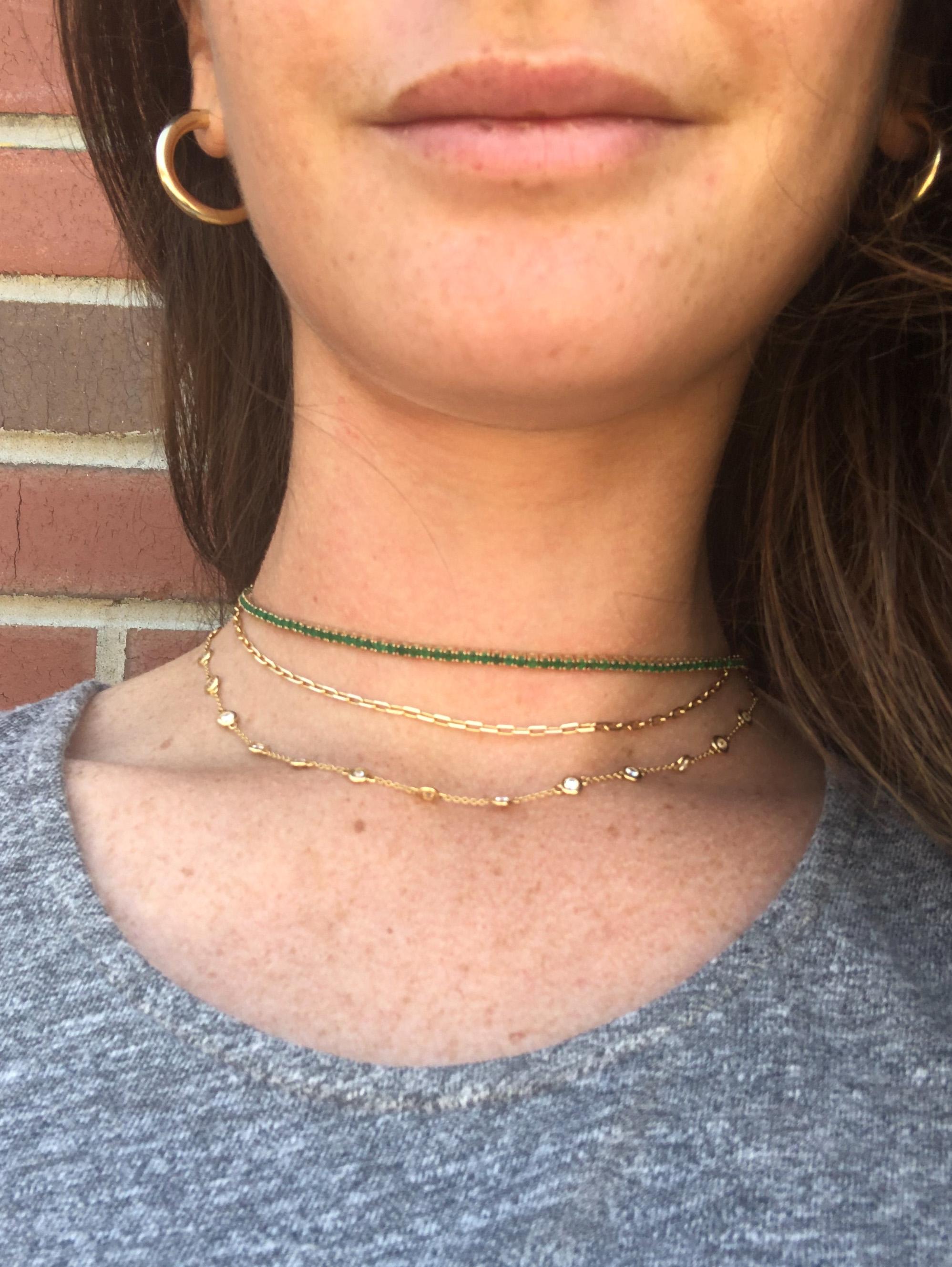 emerald tennis chain