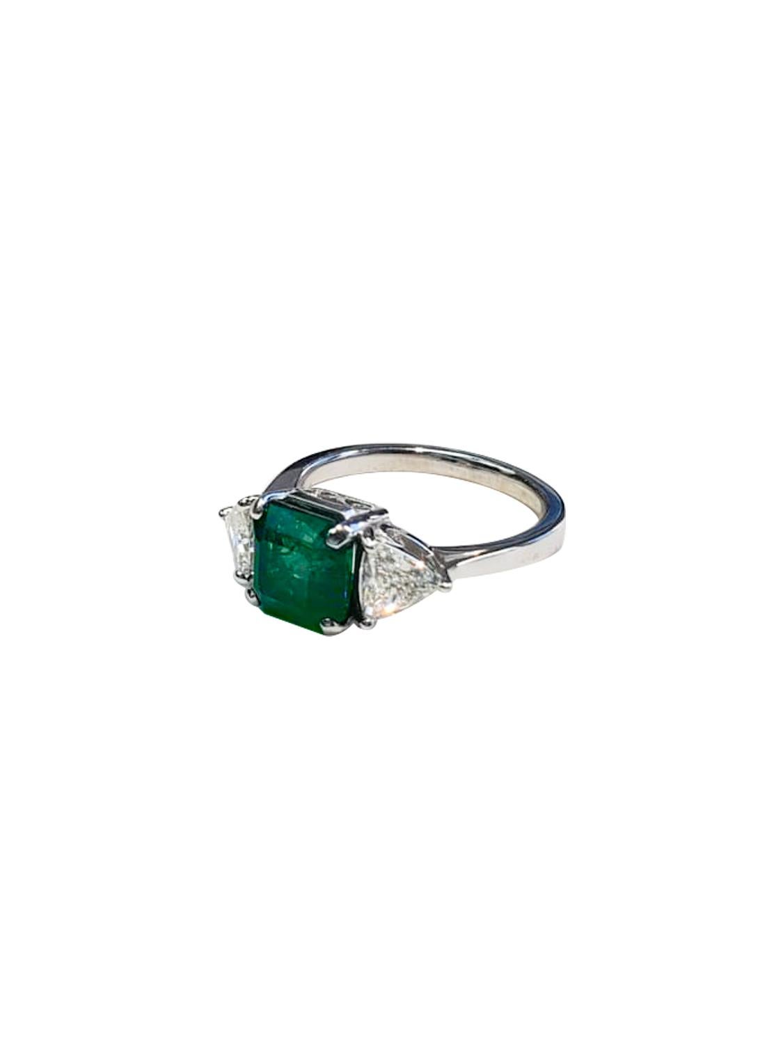 Emerald - Cut Stone (2.42crts)
Trillion Diamond  (.80crts)