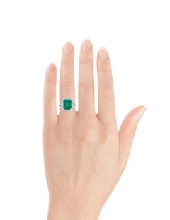 Emerald Twist Ring (ref #17367) GIA CETIFIED