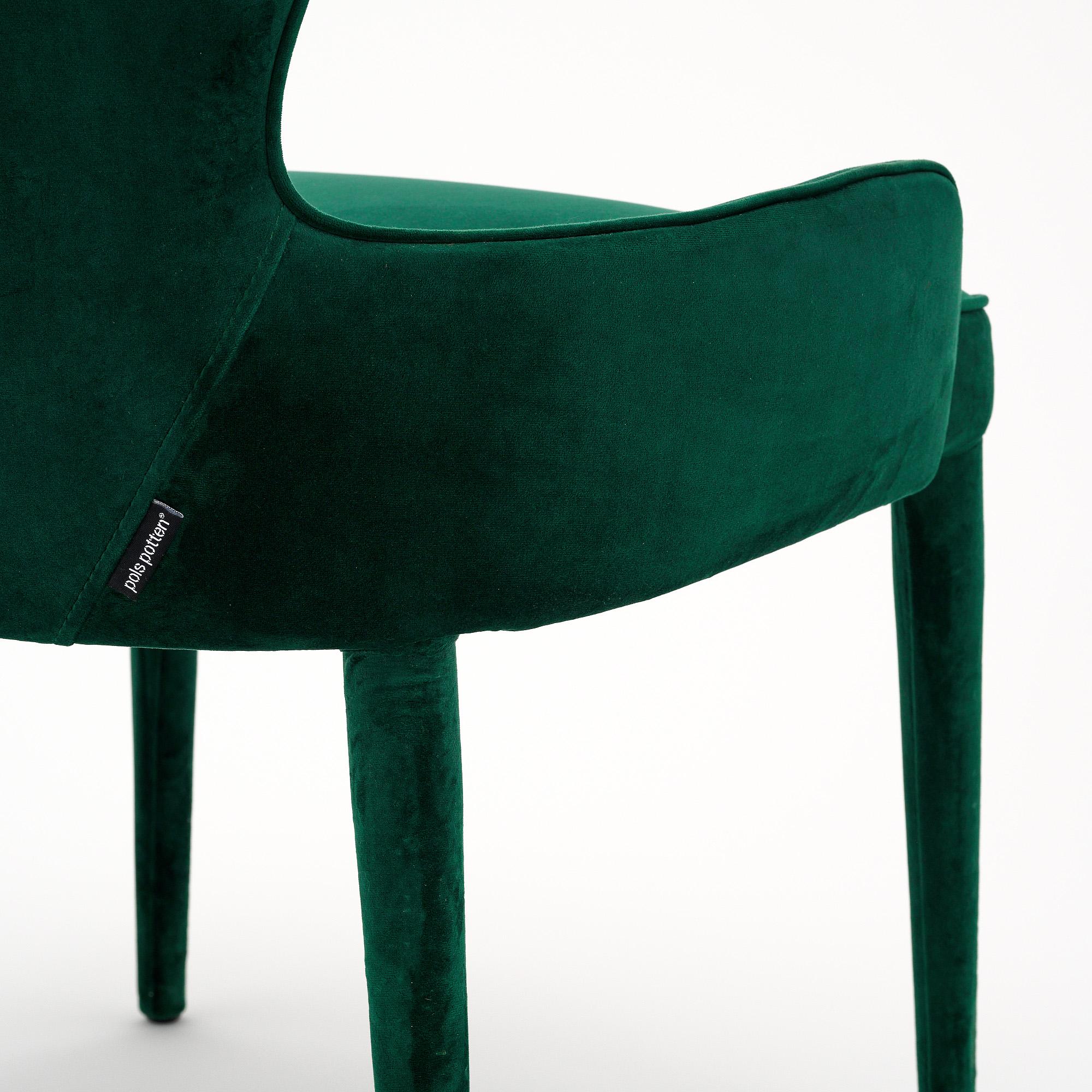 Emerald Velvet Vintage Side Chair For Sale 3