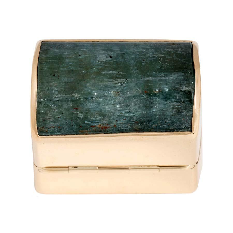 Emerald Verdura Custom Pillbox for Purse or Handbag For Sale 1