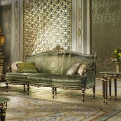 Emerald Victorian Three Seater Sofa by Modenese Gastone