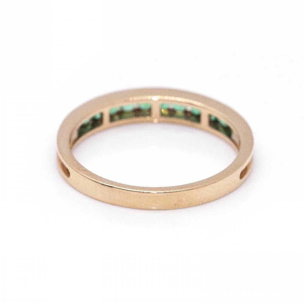 Emerald Wedding Ring In New Condition For Sale In BARCELONA, ES
