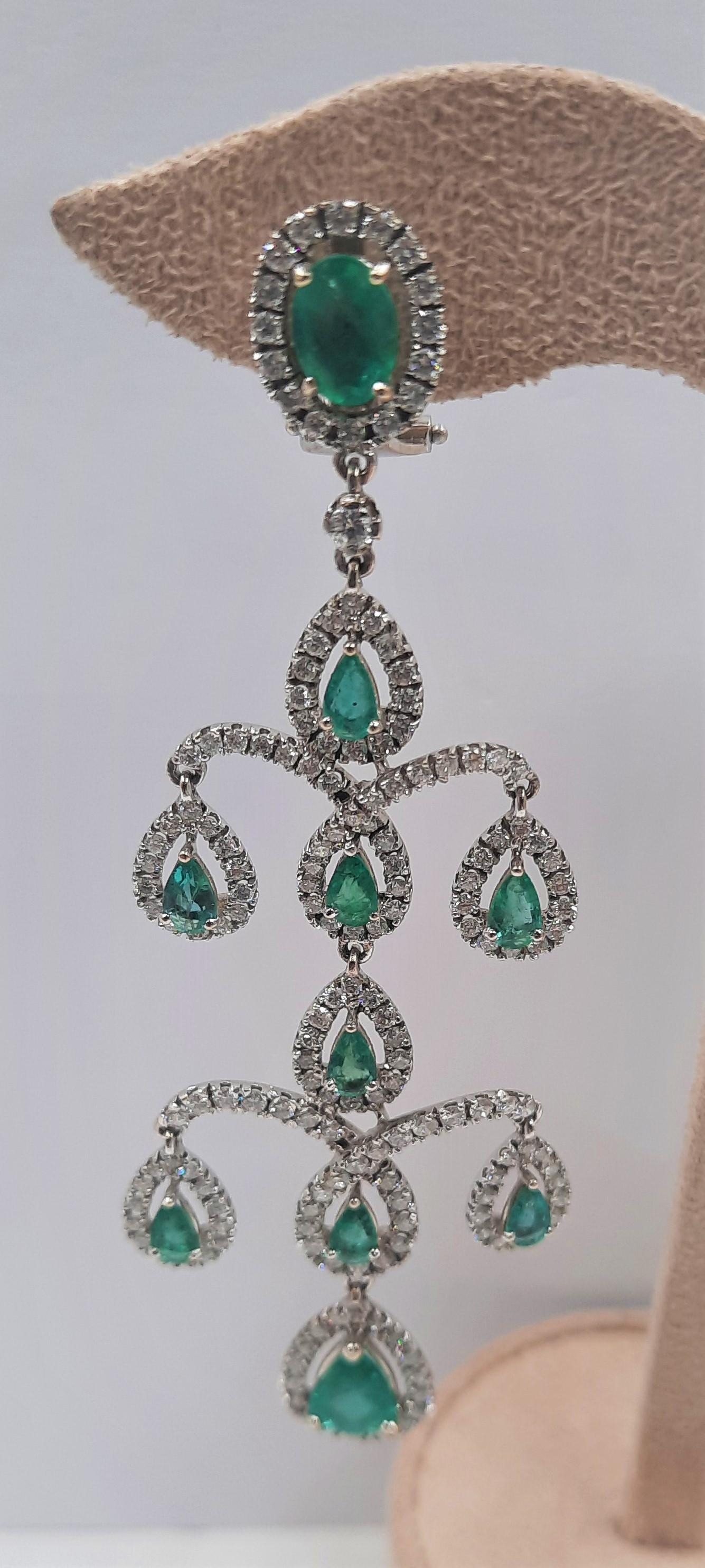 diamond chain chandelier emerald cut