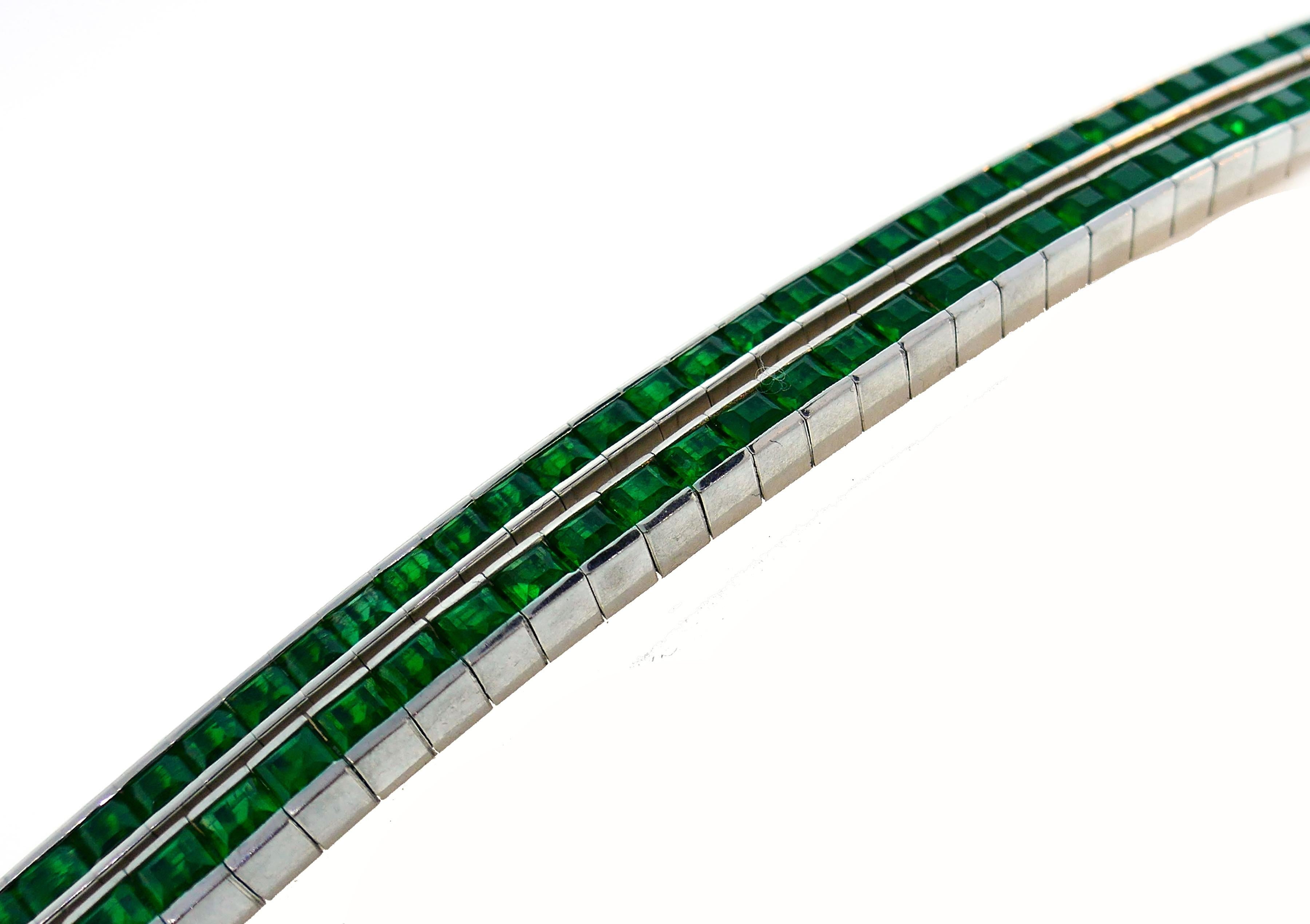 mens emerald tennis bracelet