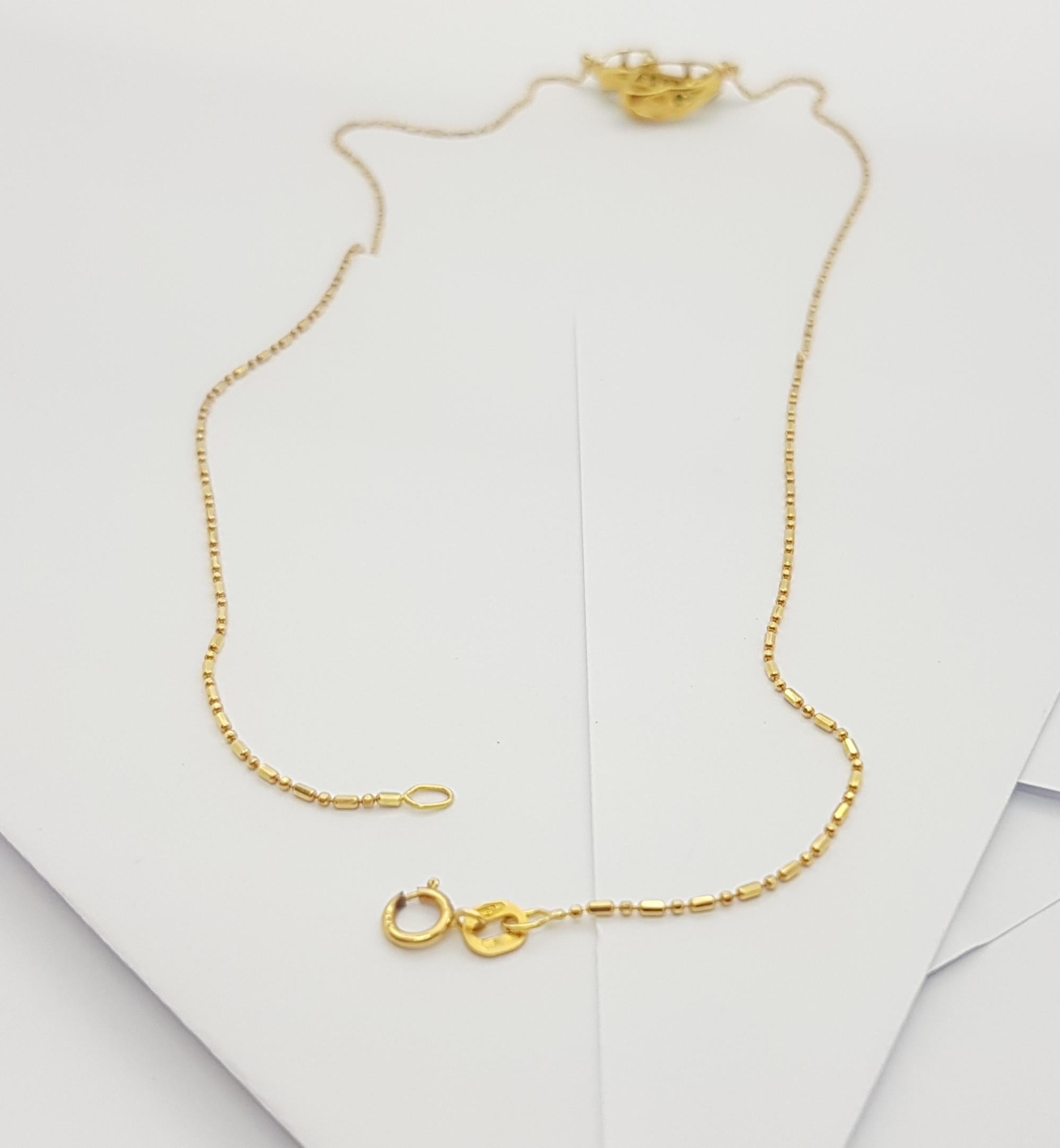 Halskette mit Smaragd und Diamant in 18 Karat Goldfassung im Angebot 8