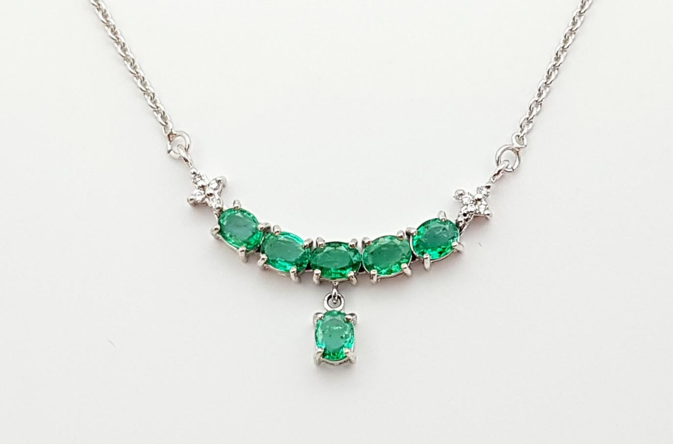 emerald and diamond necklace set