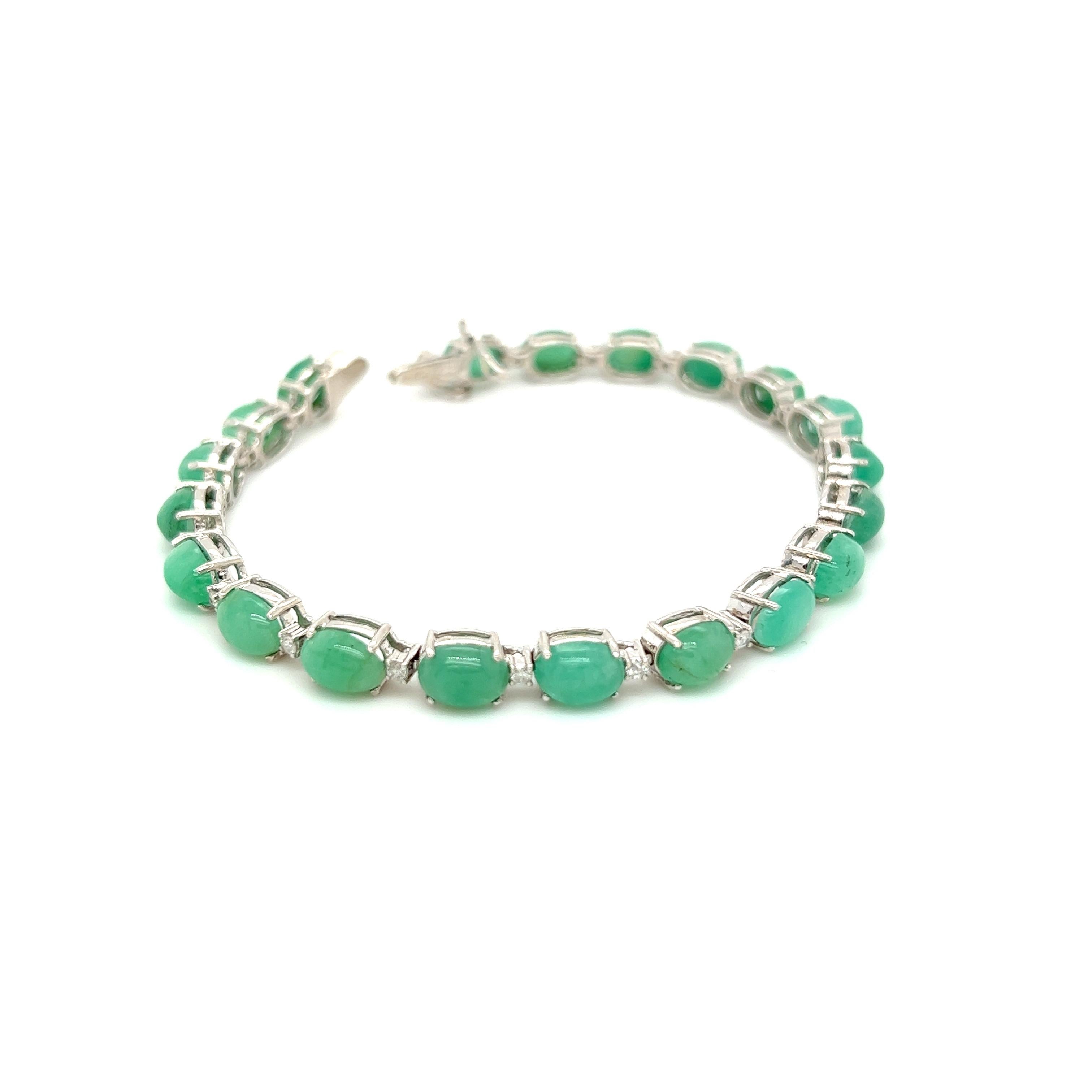 Artisan Emerald With Love Bracelet For Sale