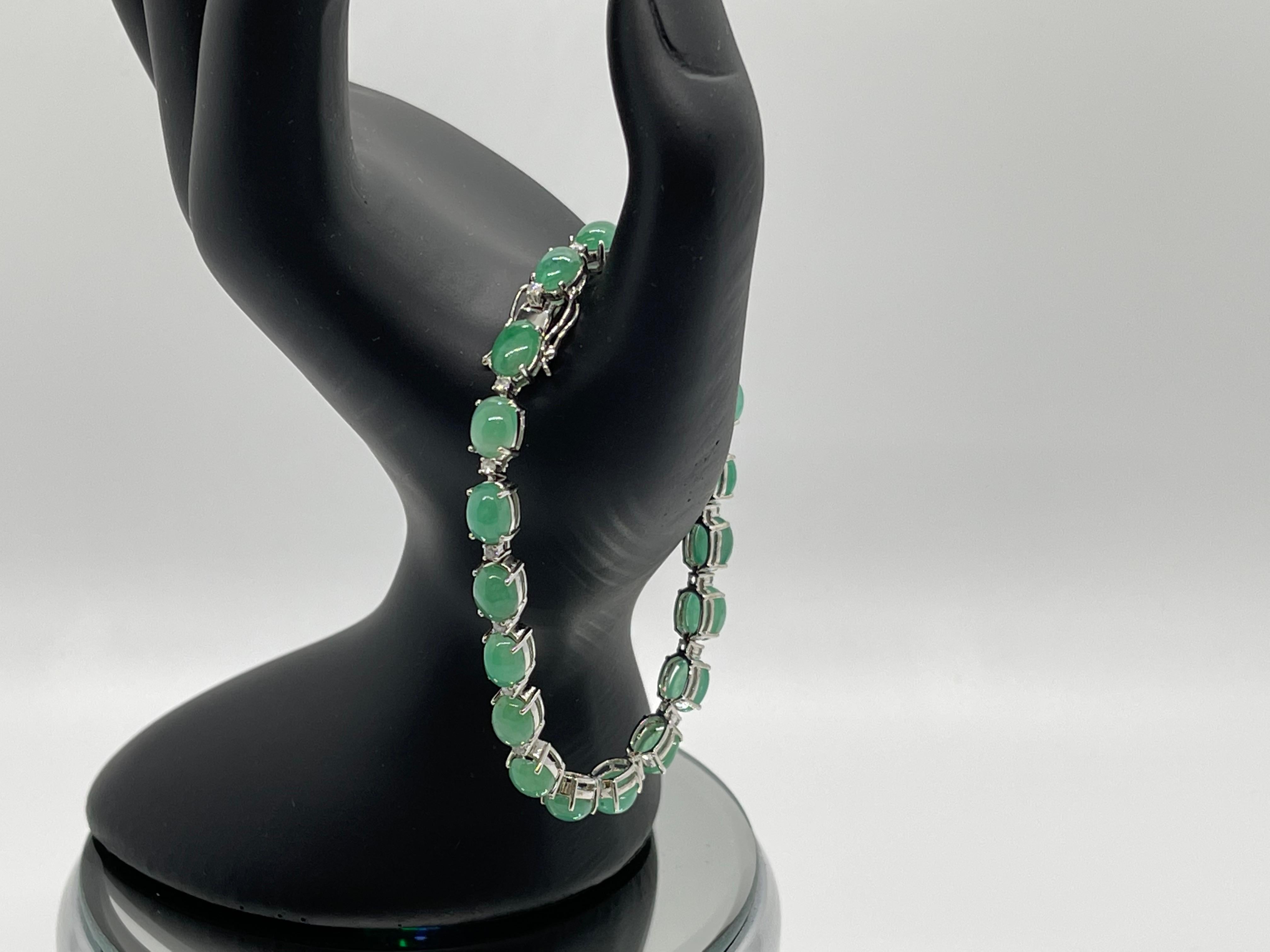 Women's Emerald With Love Bracelet For Sale