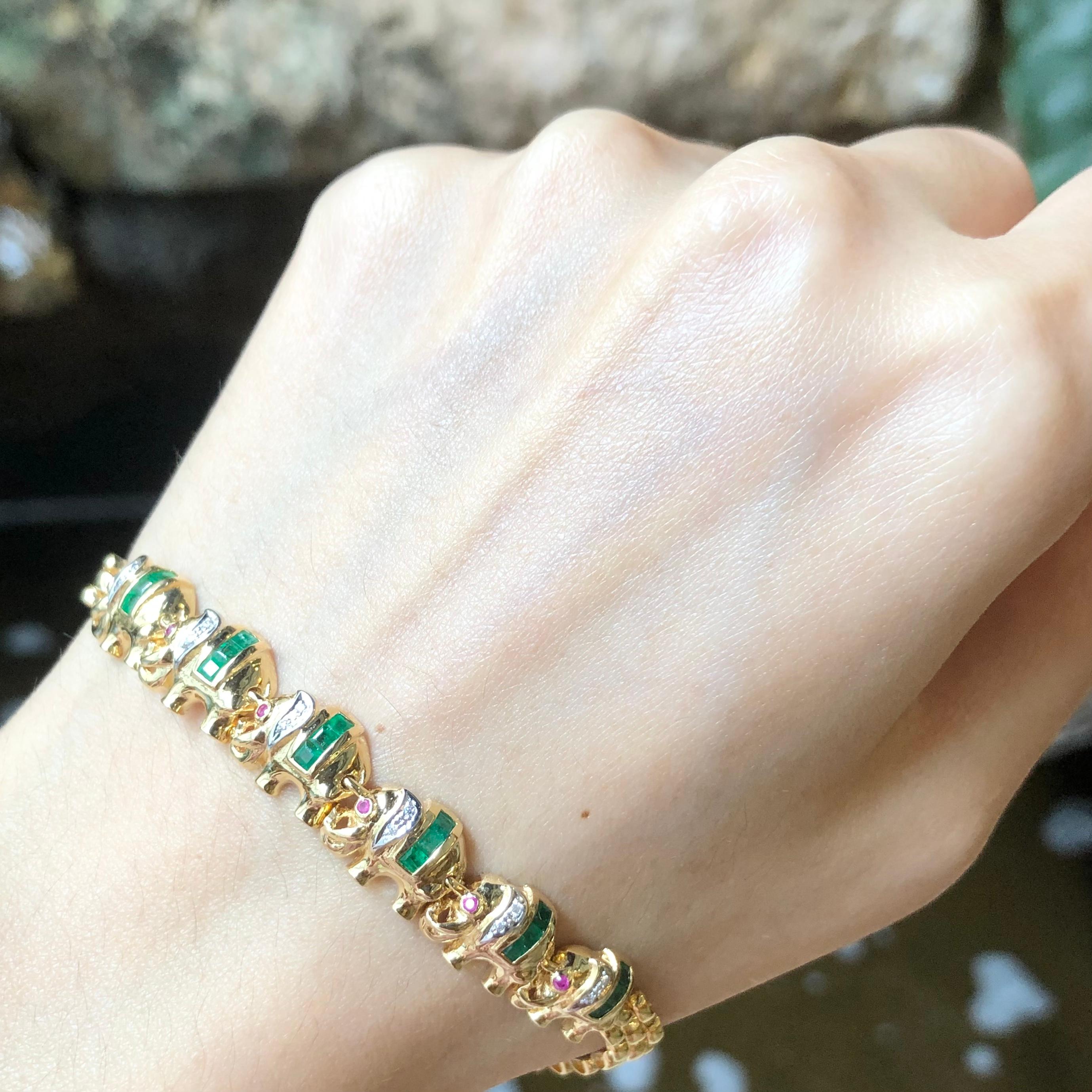 18k gold elephant bracelet