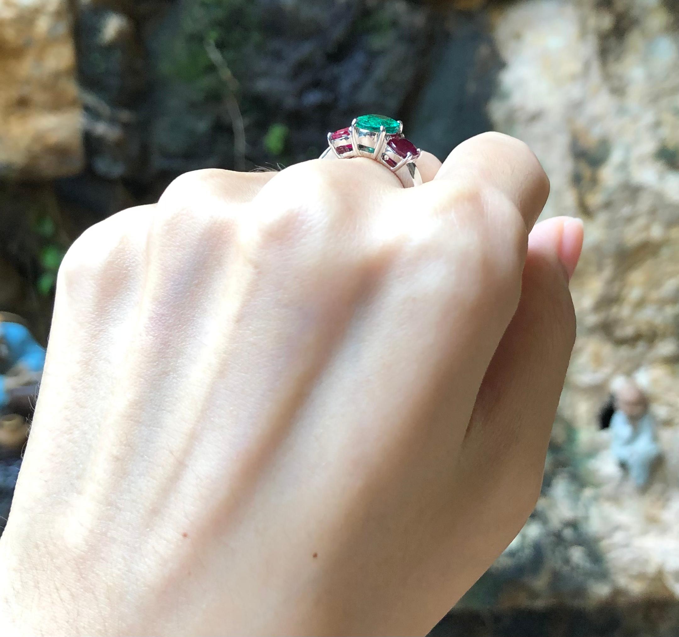 emerald and ruby ring