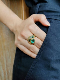 Emerald You and Me Ring Created by Marion Jeantet