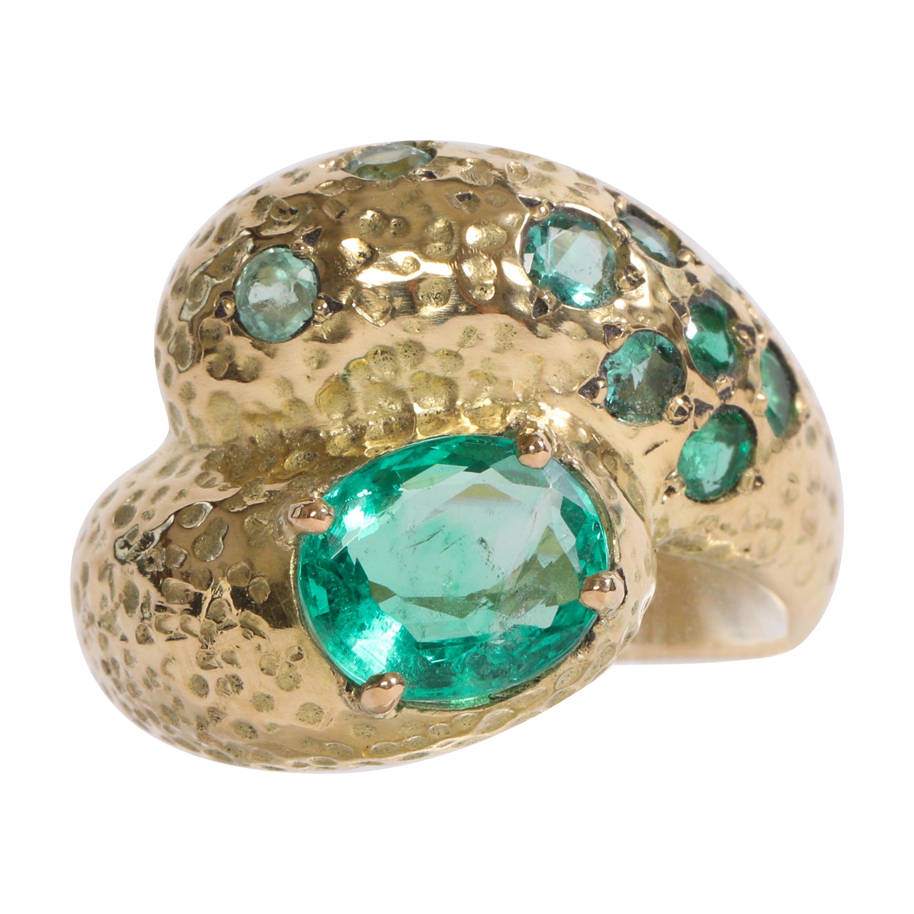 Emerald You and Me Ring Created by Marion Jeantet