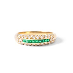 Emeralds and Diamond Ring
