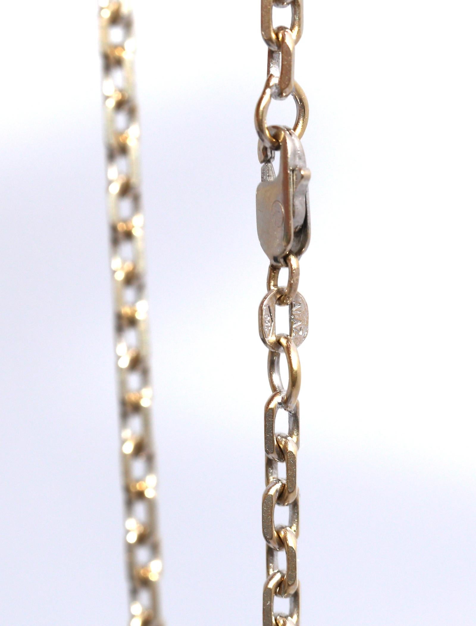 Chaîne à pendentif en platine avec émeraudes et diamants, 1920 en vente 5