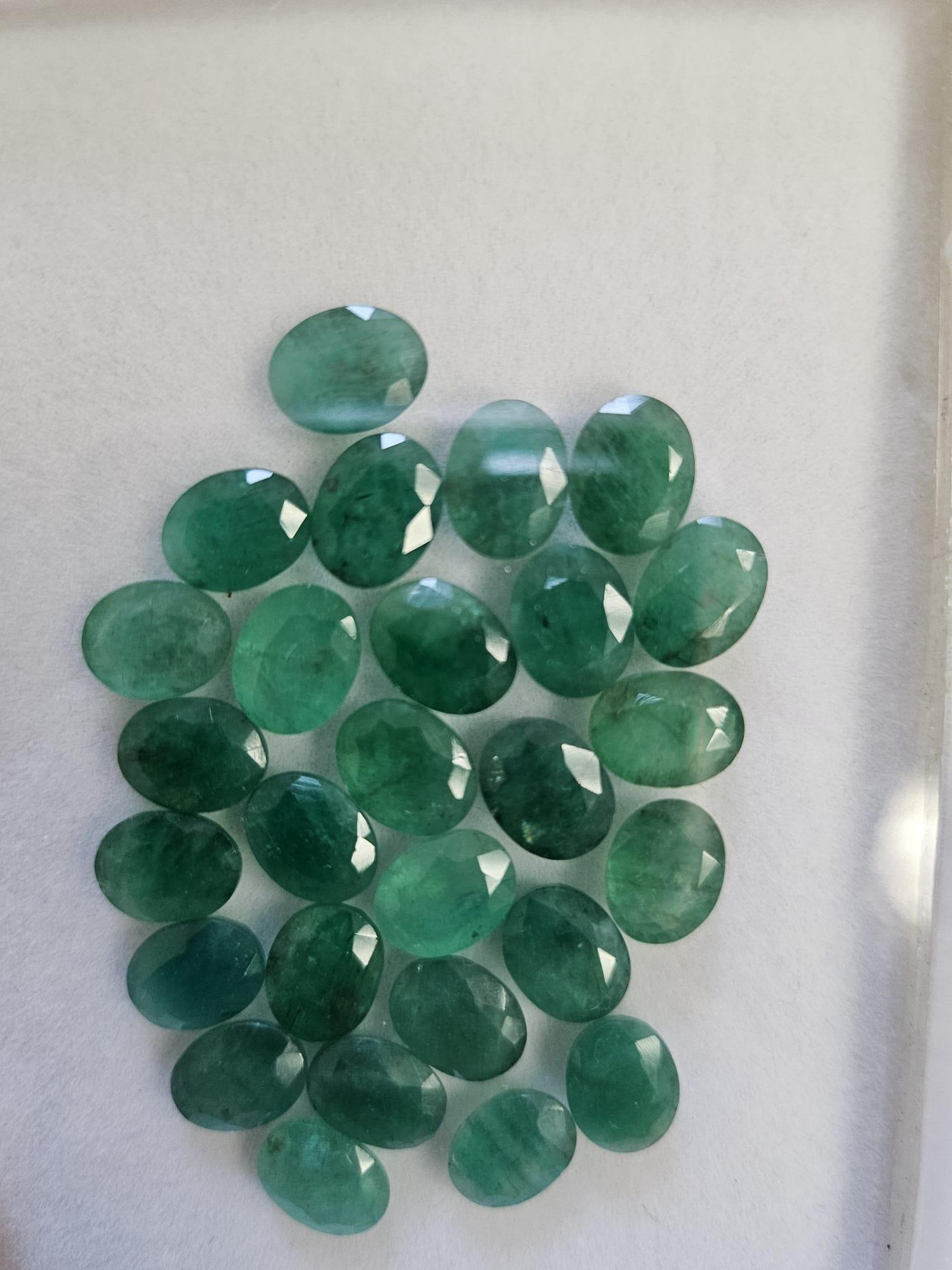 Women's or Men's Emeralds for Jewelry Making Faceted Cut Gemstone 9x7MM Calibrated Gemstone For Sale