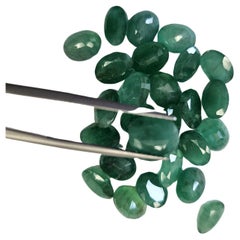 Émeraudes pour la fabrication de bijoux pierre précieuse taille facettée 9x7MM calibrée