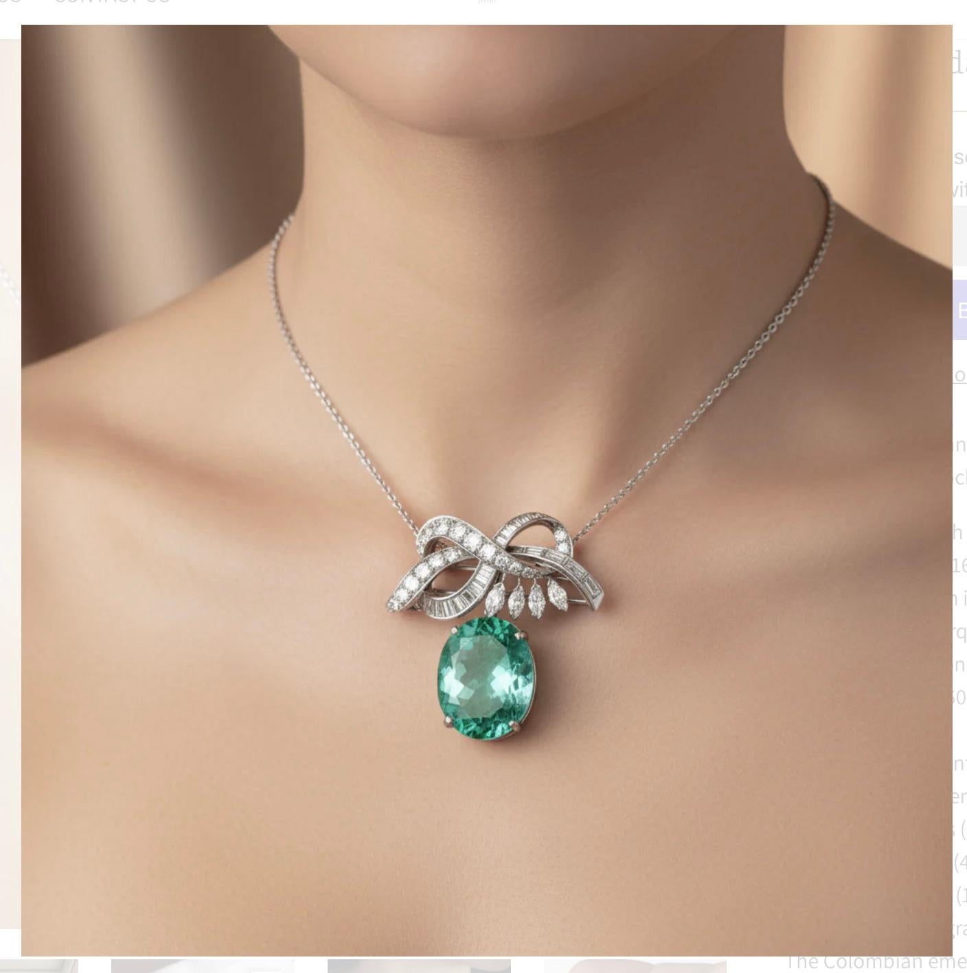 Smaragds Maravellous 18,76 Karat zertifizierter kolumbianischer Smaragd Diamant Platin Pend/B im Angebot 11