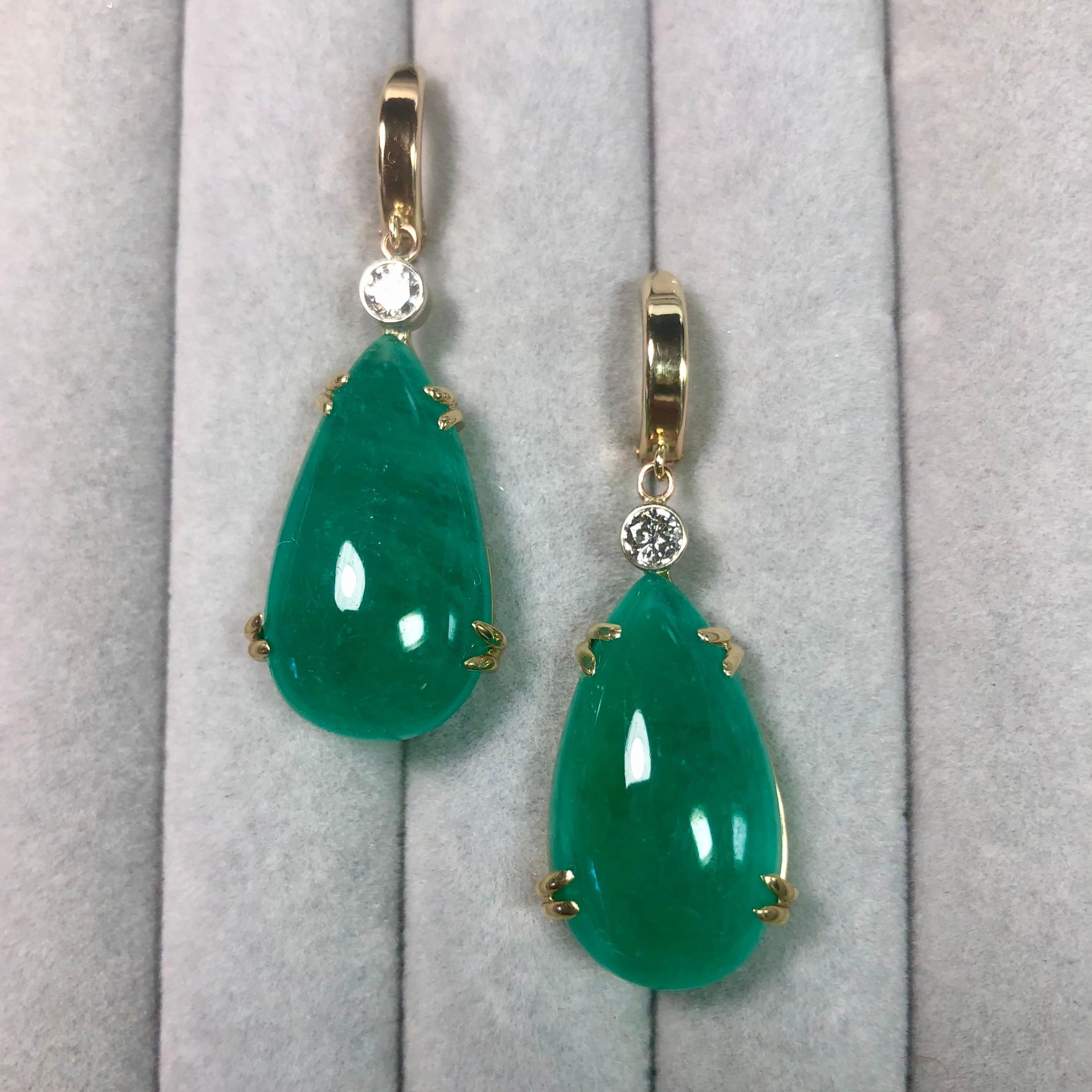 modern emerald earrings