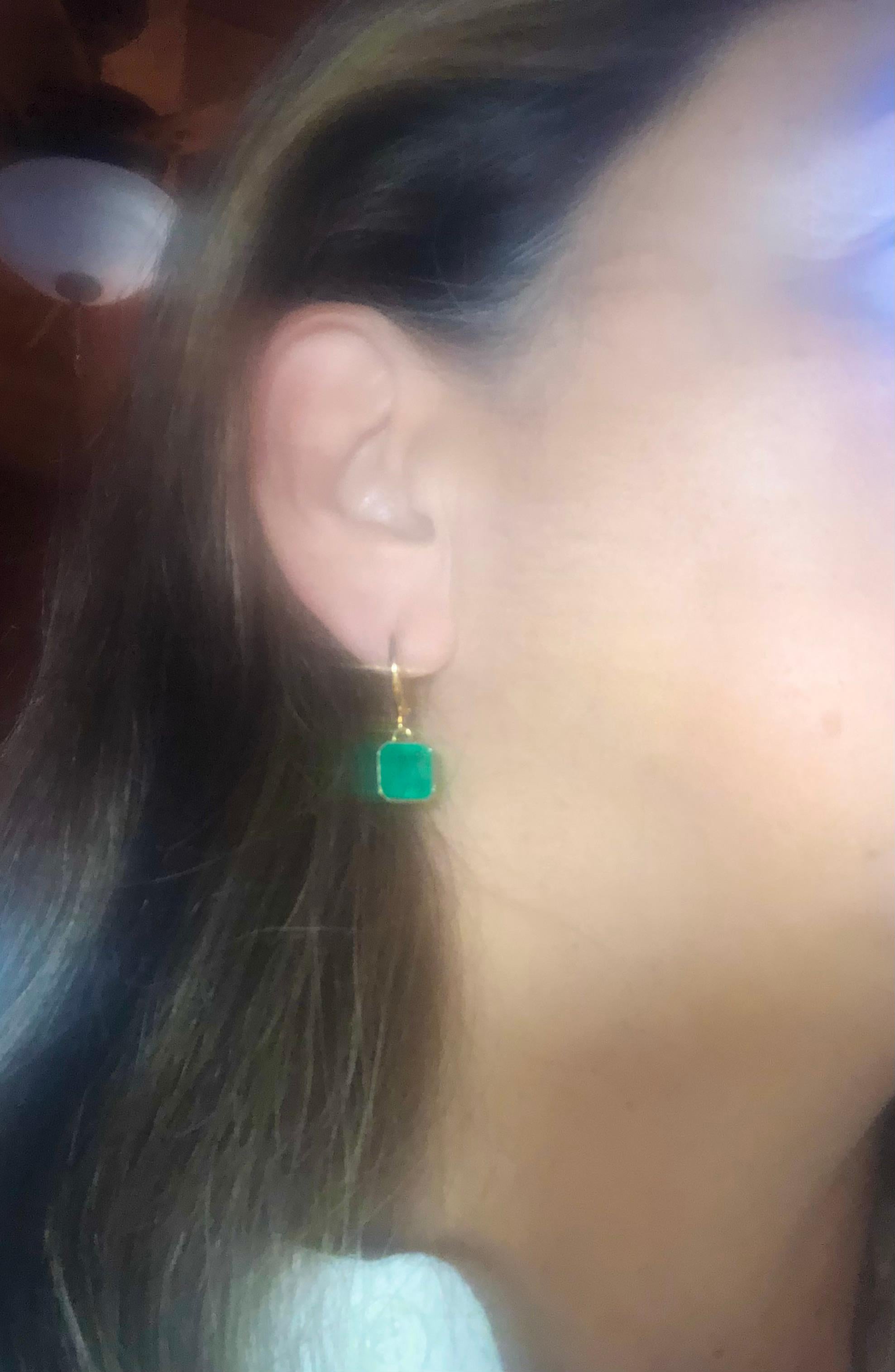 Emeralds Maravellous Drop 4.90 Carat Natural Colombian Emerald Earrings 18K 3