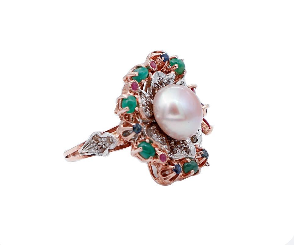 SHIPPING POLICY:
No additional costs will be added to this order.
Shipping costs will be totally covered by the seller (customs duties included). 


Gorgeous ring in 9 karat rose gold and silver structure mounted with a flower shape structure in