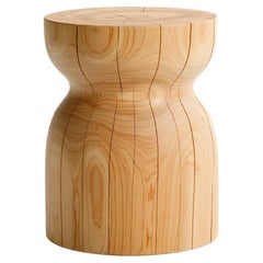 Emerge Wabi Sabi Luxury Modern Organic Sculptural Side Table/Stool