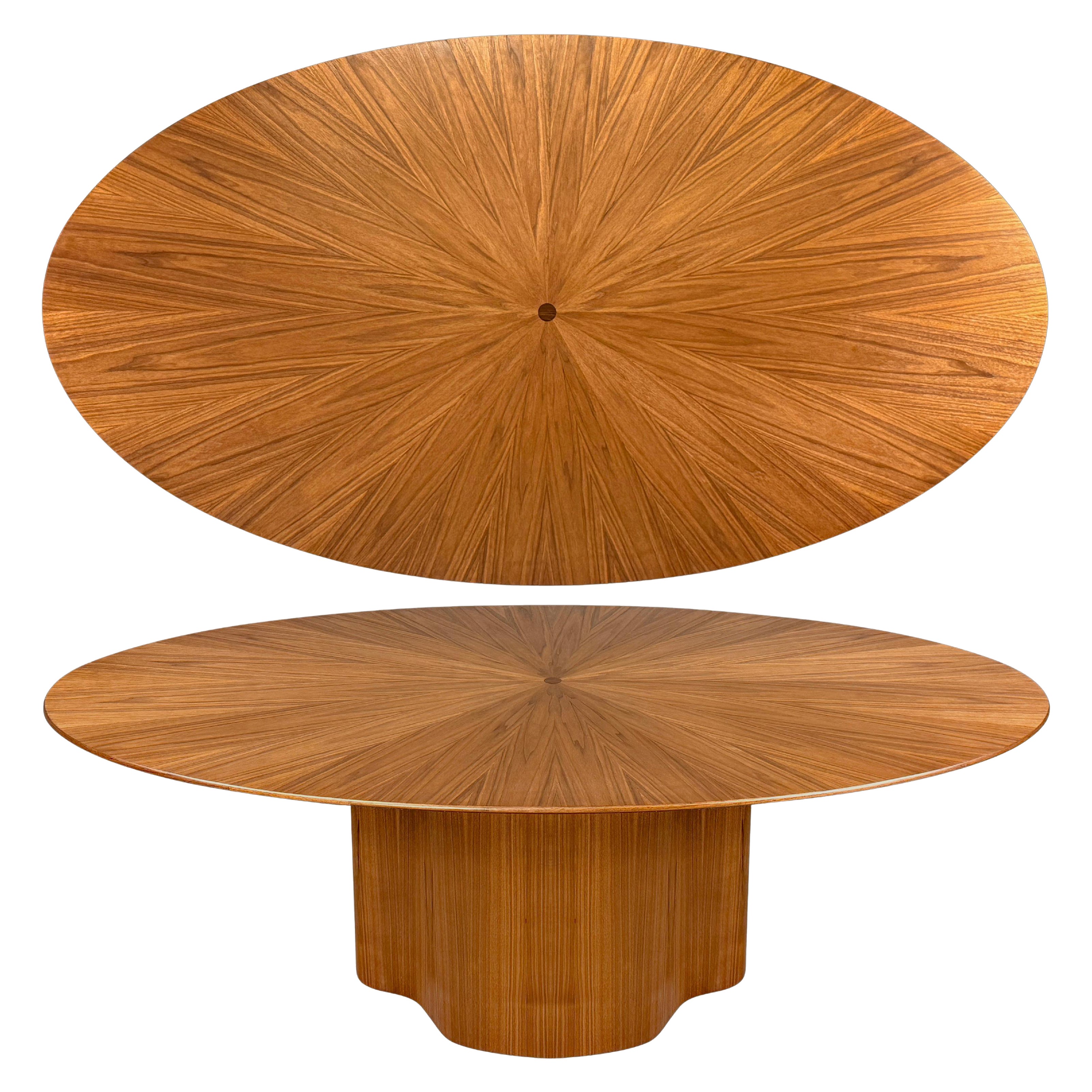 Emergence Collection Oval Walnut Dining Table by Aaron Saxton