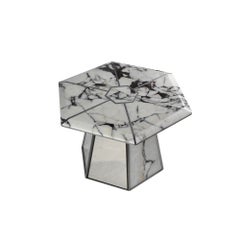 "Emerso" tavolino da caffè in acciaio e marmo naturale di William Mulas