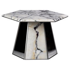 table basse en acier et marbre naturel "Emerso" de William Mulas