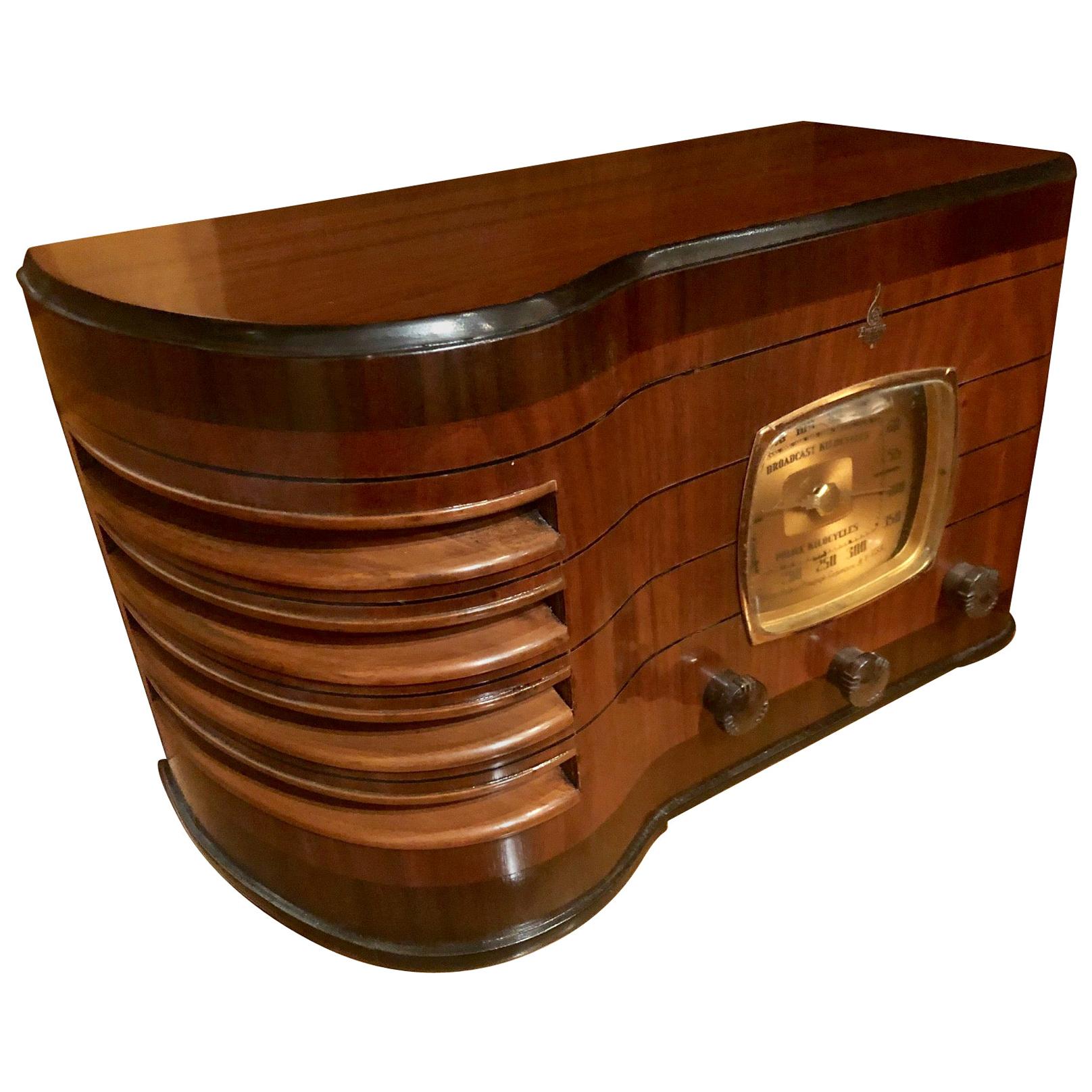 Emerson 167 Art Deco Restored Tube Radio Bluetooth at 1stDibs