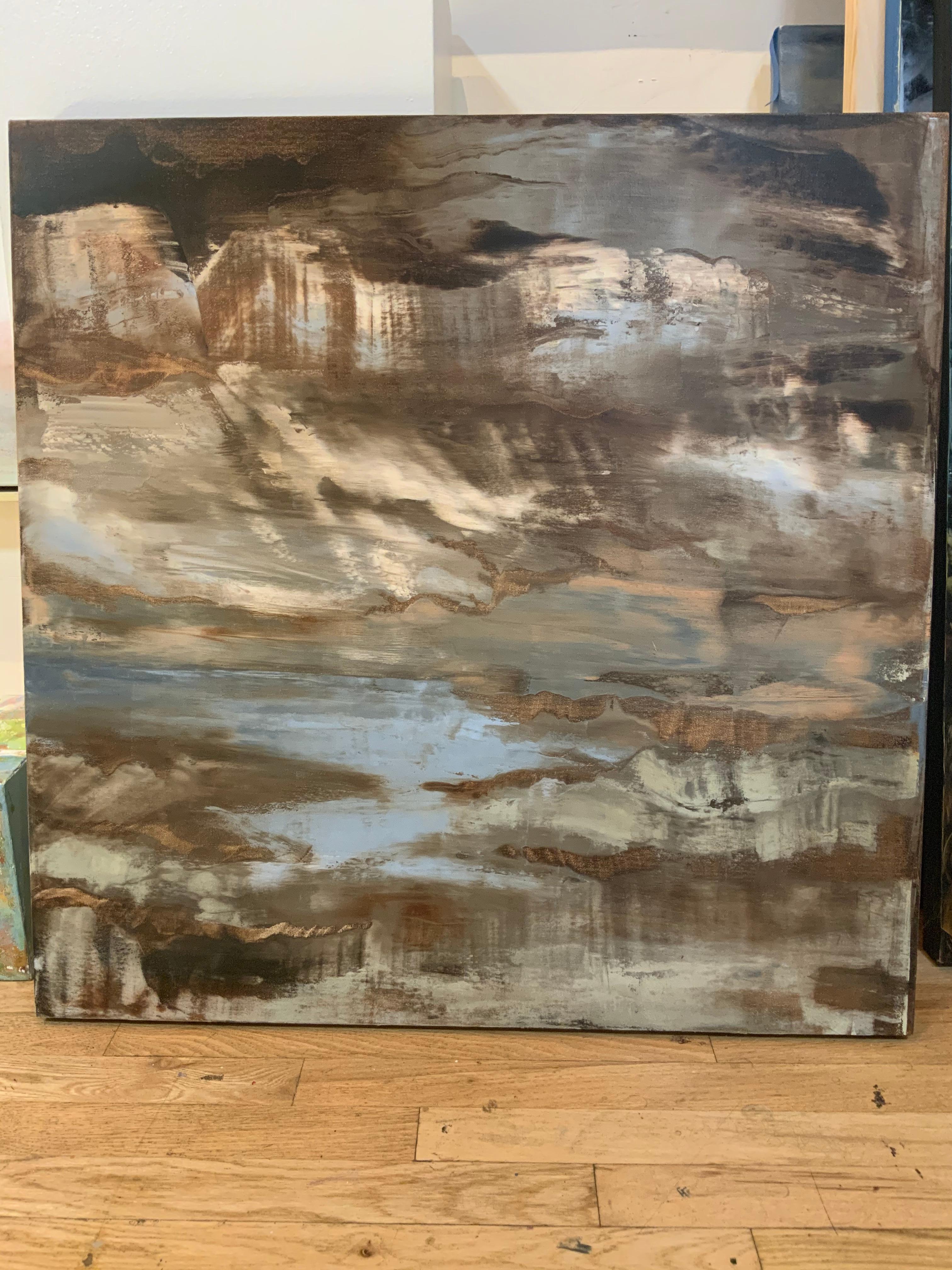 Meet Me in My Dreams (Grau), Abstract Painting, von Emerson