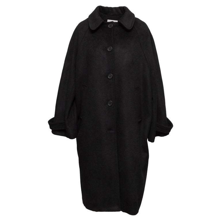 Emerson Fry Black Long Wool and CashmereBlend Coat For Sale at 1stDibs