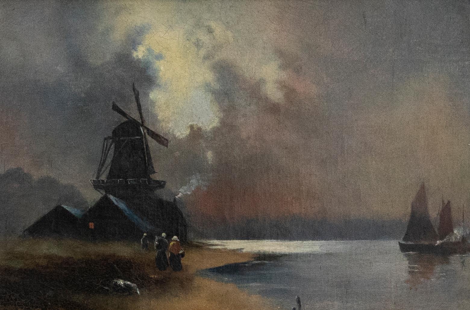Emerson Harold Groom (1890-1988) - Óleo del siglo XX, Molino de viento de East Anglian 3